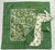 French Pair Vintage French Block Print Cotton Pillow Covers, Green Floral Paisley, Paris For Sale - Image 3 of 6