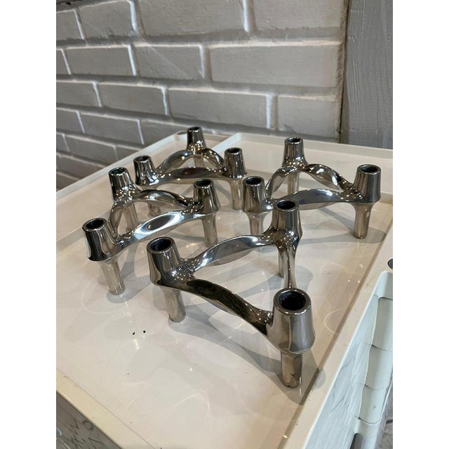 Modular Candleholders from BMF Nagel, 1970s, Set of 4 For Sale - Image 6 of 17