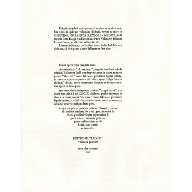 1968 Salvador Dalí Biblia Sacra "Apparuerunt Illis Dispertivæ Linguæ" (Cloven Tongues Like as of Fire...) For Sale In New York - Image 6 of 7