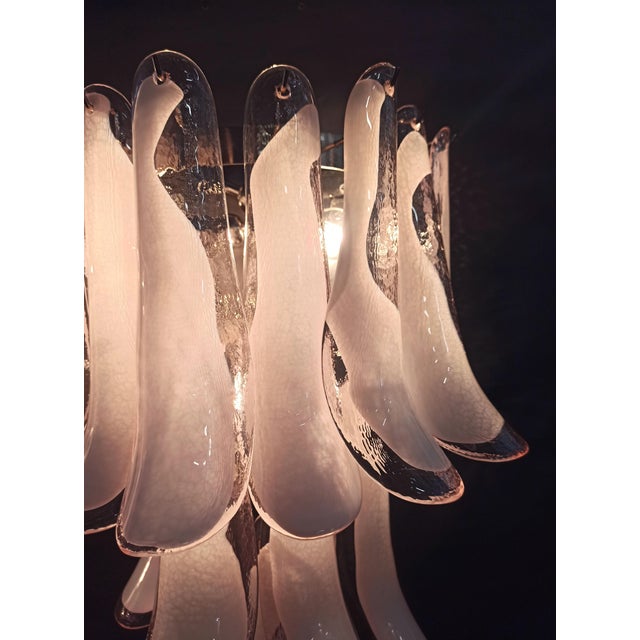 Vintage Italian Murano Wall Lights with Pink and Lattimo Glass Petals, 1990, Set of 2 For Sale - Image 14 of 15