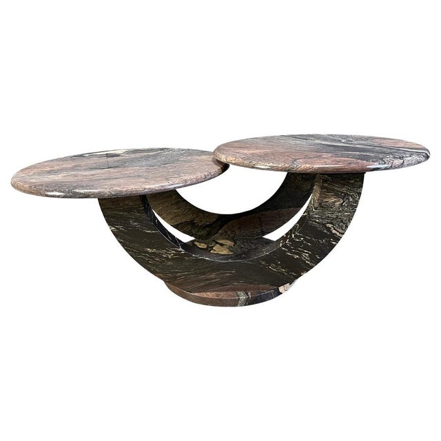 Vintage Marble 2-Tier Coffee Table, 1970s For Sale - Image 14 of 14