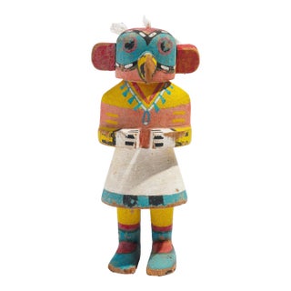 Mid-Century Hopi Traditional "Old Style" Bird Kachina Doll, 1950's For Sale