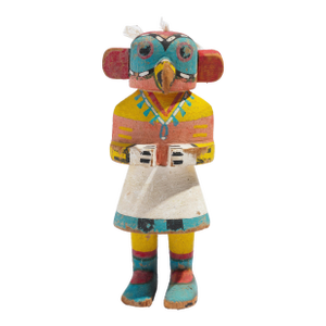Mid-Century Hopi Traditional "Old Style" Bird Kachina Doll, 1950's