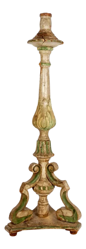 18th Century Italian Floor Standing Pricket Stick Lamp