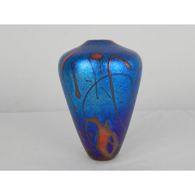 1980s Art Glass Vase by Carin Von Drehle For Sale - Image 12 of 12