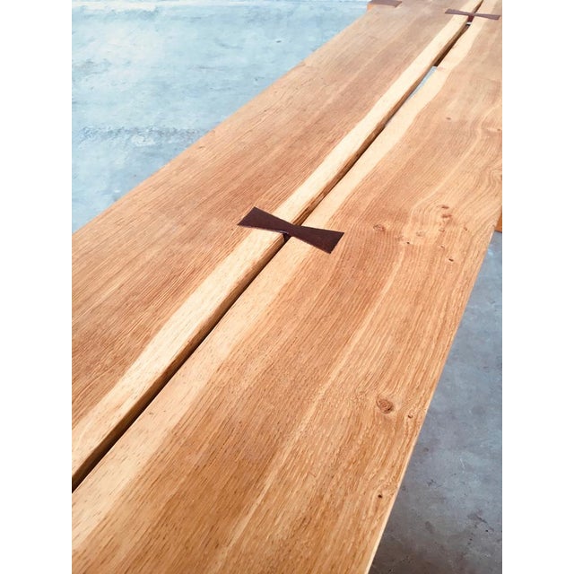 Contemporary Modern Butterfly Jointed Side Bench, 1990s For Sale - Image 3 of 18