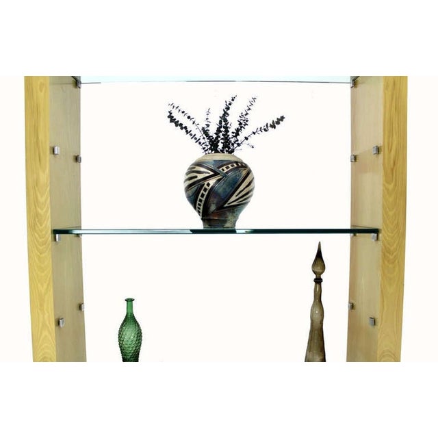 Pace Collection Large Oversized Mid Century Modern Shelving Wall Unit Etagere Cerused Oak For Sale - Image 4 of 8