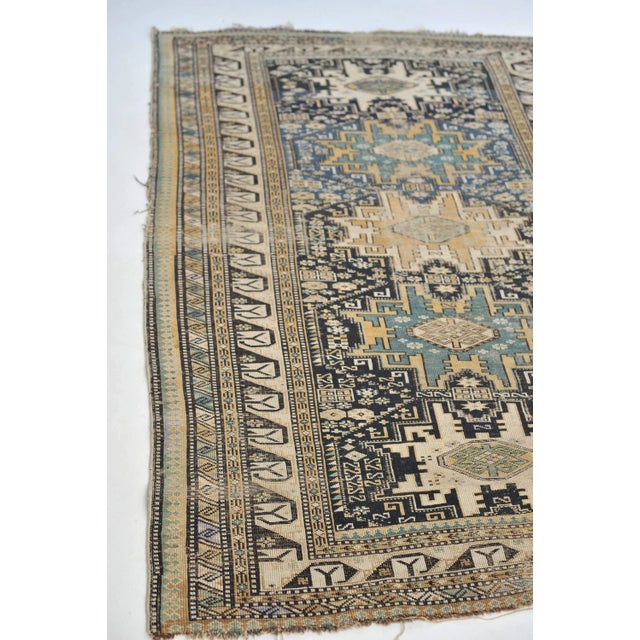 Antique Edwin Shirvan Kuba Caucasus Mountains Rug, 4 x 6 For Sale - Image 9 of 11