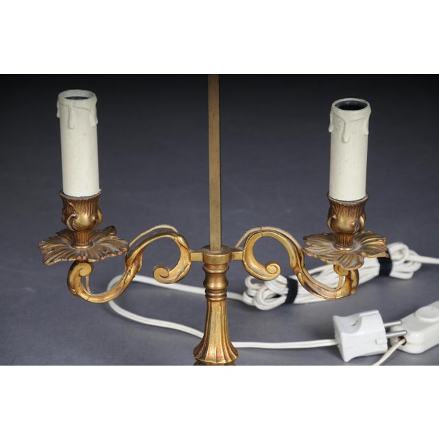 Empire Table Lamp in Gold-Plated Bronze, 1900s For Sale - Image 4 of 15
