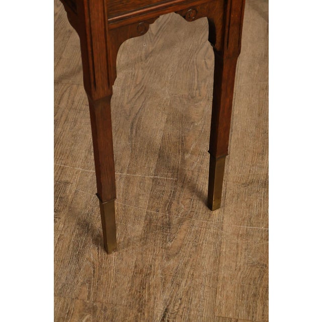 Antique Victorian Oak Partner's Writing Desk For Sale In Philadelphia - Image 6 of 18
