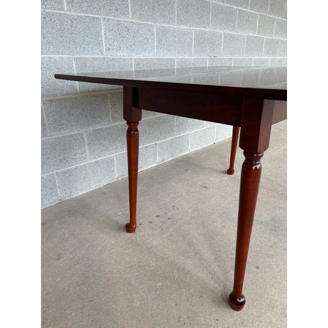 Late 20th Century Hitchcock Riverton Finish Drop Leaf 48" Dining Table For Sale - Image 5 of 17