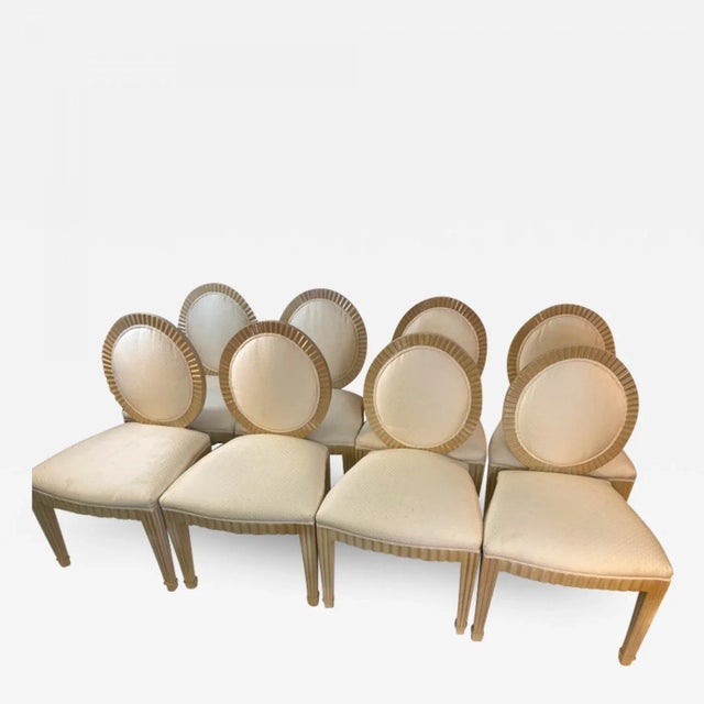 1970s Donghia Art Deco Revival Dining Chairs - Set of 8 For Sale - Image 10 of 10