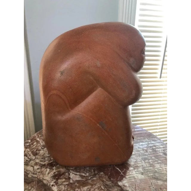 Stone 1950s Mid-Century Modern Abstract Statue of a Woman For Sale - Image 7 of 13
