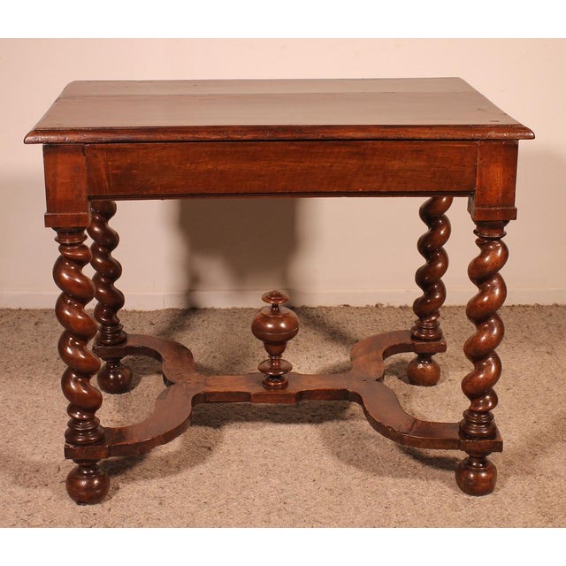 Louis XIII Side Table in Walnut, 17th Century For Sale - Image 4 of 13