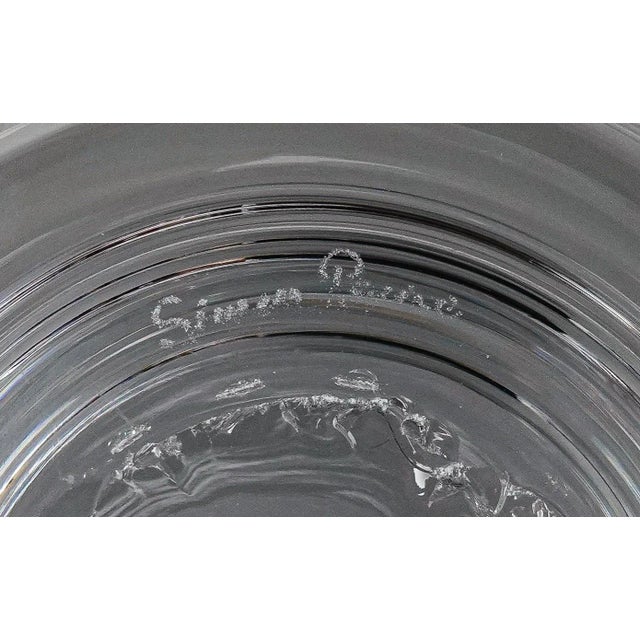 Glass Simon Pearce Shelburne Footed Pedestal Compote Centerpiece Large Glass Bowl For Sale - Image 7 of 8