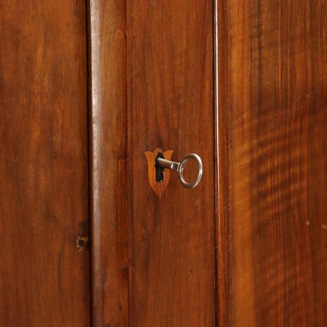 Piedmont Walnut Wardrobe, Italy, 19th Century For Sale - Image 8 of 11