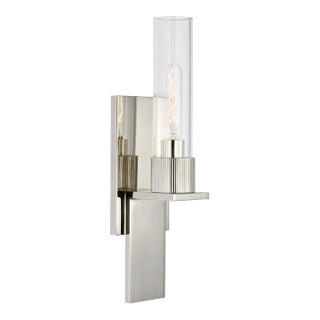 Ray Booth for Visual Comfort Signature Beza Bath Sconce in Polished Nickel For Sale