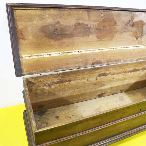 Wood Wood Chest with Carved Decorations For Sale - Image 7 of 14