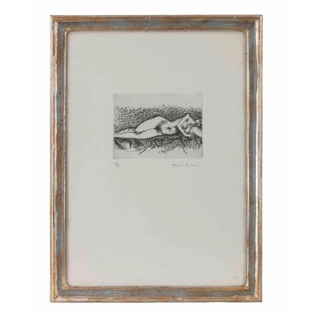 Etching and drypoint realized by Orfeo Tamburi in 1971. Edition of I/X. Imaged dimension cm. 9x12 Hand signed and numbered...