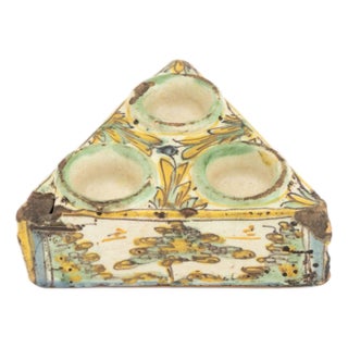 Spanish Ceramic Spice Container, 18th C. For Sale