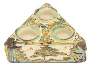 Spanish Ceramic Spice Container, 18th C.