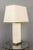 Metal Large French Mid-Century Rectangular Travertine Table Lamp With Brass Base, 1960s For Sale - Image 7 of 12