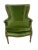 1910s Louis XVI Style Giltwood Carved Bergere Chair With Green Velvet For Sale - Image 10 of 13