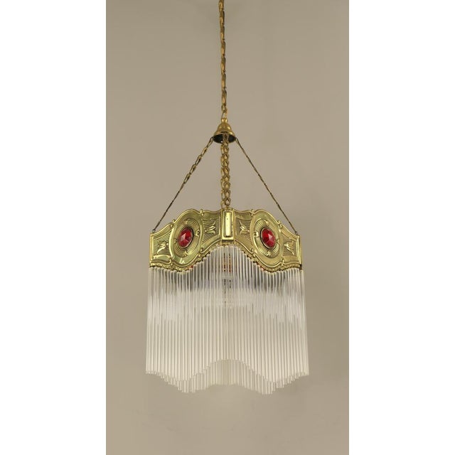 Art Nouveau Glass Rod Hanging Light, 1890s For Sale - Image 13 of 13