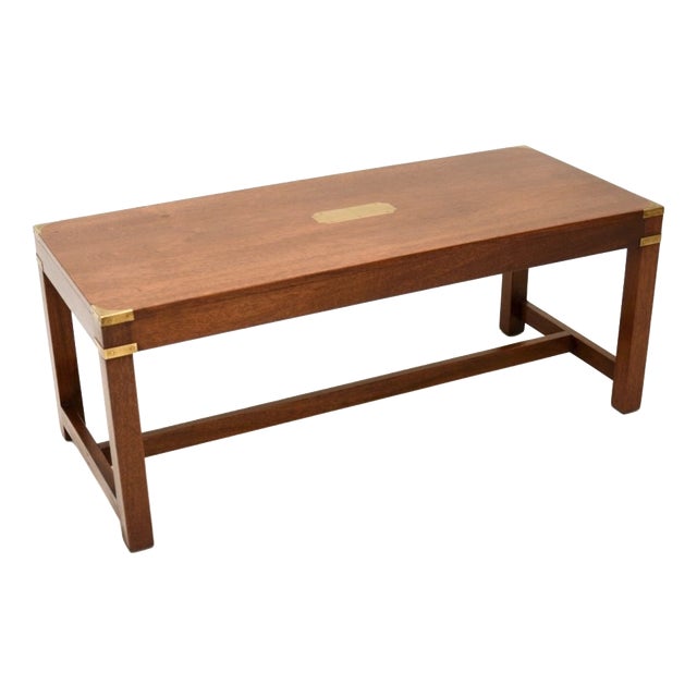 Vintage Military Campaign Coffee Table, 1930s For Sale