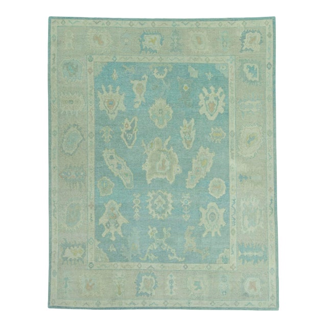 Turkish Oushak Rug 8'10" x 11'3" #19098 For Sale