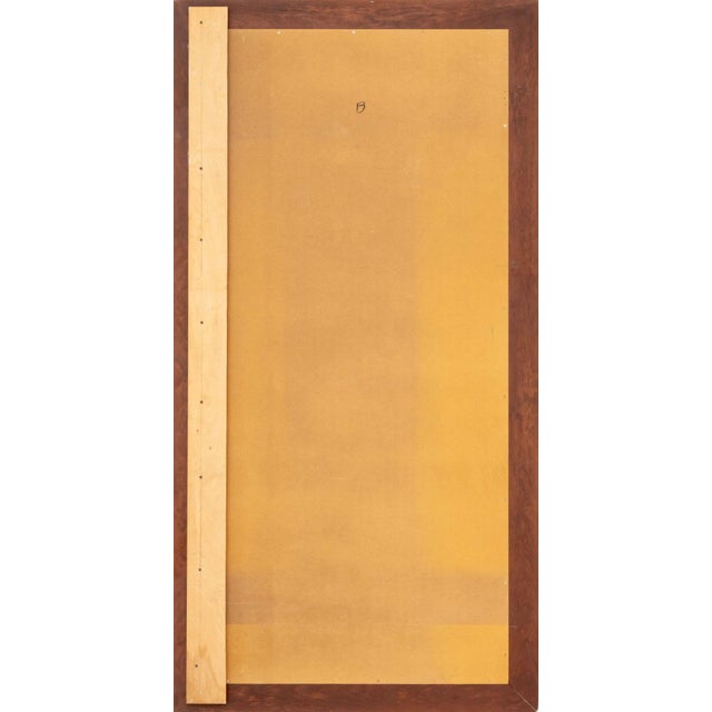 Late 20th Century Modern Mahogany Framed Full-Length Mirror For Sale - Image 5 of 5