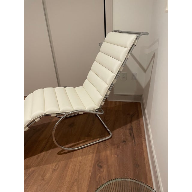 Bauhaus Knoll Mr Adjustable Chaise Lounge by Ludwig Mies Van Der Rohe in Special Order Vicenza Leather For Sale - Image 3 of 9