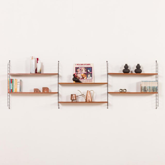 Mid-Century Modern Scandinavian Shelving Unit by Nils Strinning for String, Sweden 1950s For Sale - Image 3 of 10