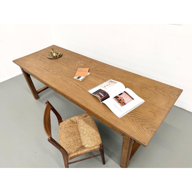 1970s Vintage Farmhouse Dining Table in Oak, 1970s For Sale - Image 5 of 18
