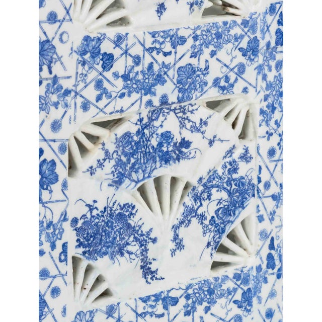 Chinese Blue and White Porcelain Umbrella Stand For Sale - Image 4 of 8