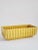 Offering a Mid Century Modern yellow ceramic cachepot or planter by Cookson Pottery, Roseville Ohio, USA. The rectangular...