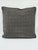 Traditional Charcoal Gray Velvet Throw Pillow Cover With Metallic Silver Embroidery For Sale - Image 3 of 7