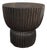 Sculptural Suar Wood Side Table, Espresso Finish Modern Organic For Sale