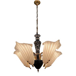 Murano Glass Leaf Chandelier, 1970s For Sale