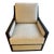 Currey & Company Evie Swivel Lounge Chair in Ivory Faux Shagreen and Mahogany For Sale