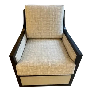 Currey & Company Evie Swivel Lounge Chair in Ivory Faux Shagreen and Mahogany