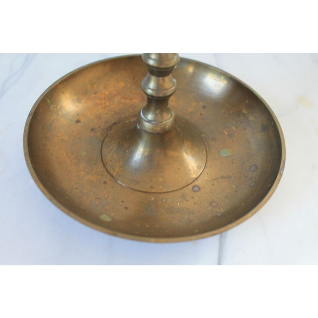 Vintage Brass Taper Candlestick Holder For Sale In Milwaukee - Image 6 of 7