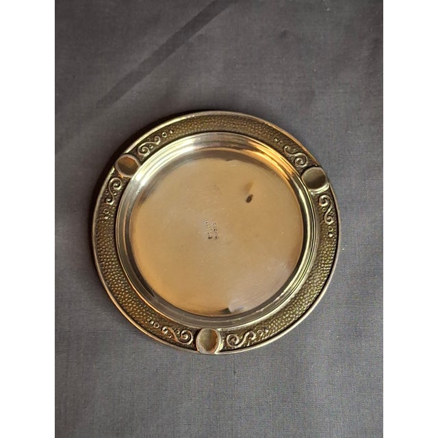 Antique Bezalel Jerusalem Sterling Silver Kiddush Cup Saucer Plate Judaica 925 For Sale - Image 4 of 14