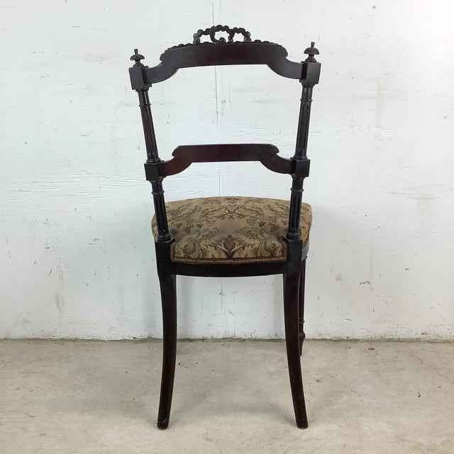 French Small Antique Napoleon III Style Side Chair For Sale - Image 3 of 12