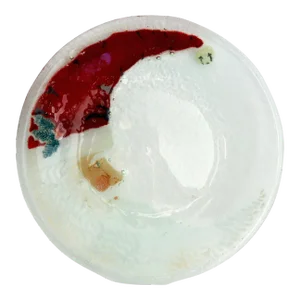 Fused Glass Santa Plate
