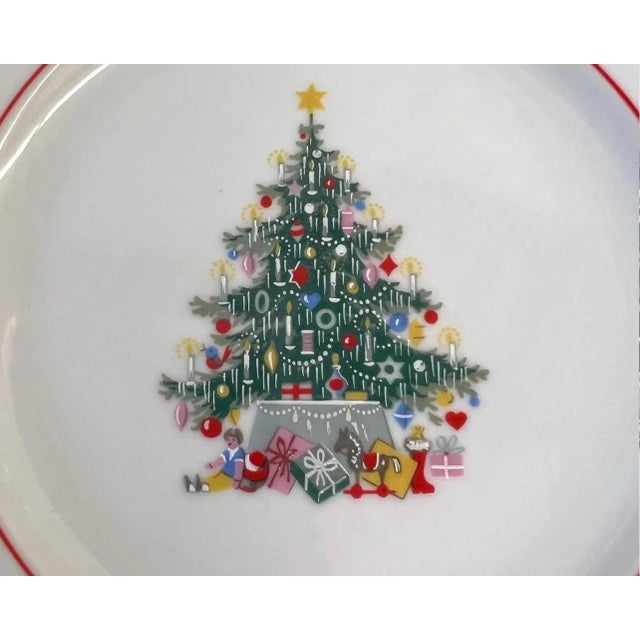 1970’s German Christmas Schumann “noel” Dessert Plates - Set of 14 For Sale - Image 4 of 7