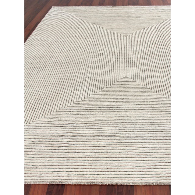 Exquisite Rugs Exquisite Rugs Crescent Hand-Knotted New Zealand Wool Ivory Rug-10'X14' For Sale - Image 4 of 8