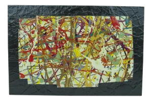 Abstract Expressionist Original Oil on Board by Emerging Artist Shawn Wolter