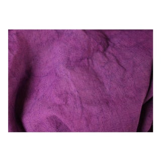 Dyed French Antique Linen Sheet Fabric Bright Vibrant Purple Upholstery Pillows 92.5 X 88 Inches For Sale