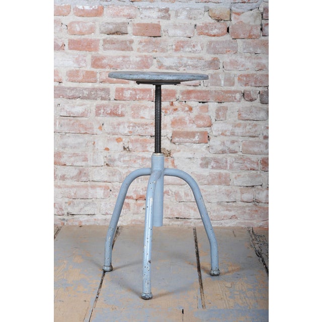 Czech Bauhaus Piano Stool in Beech and Lacquered Steel, 1940s For Sale - Image 4 of 9